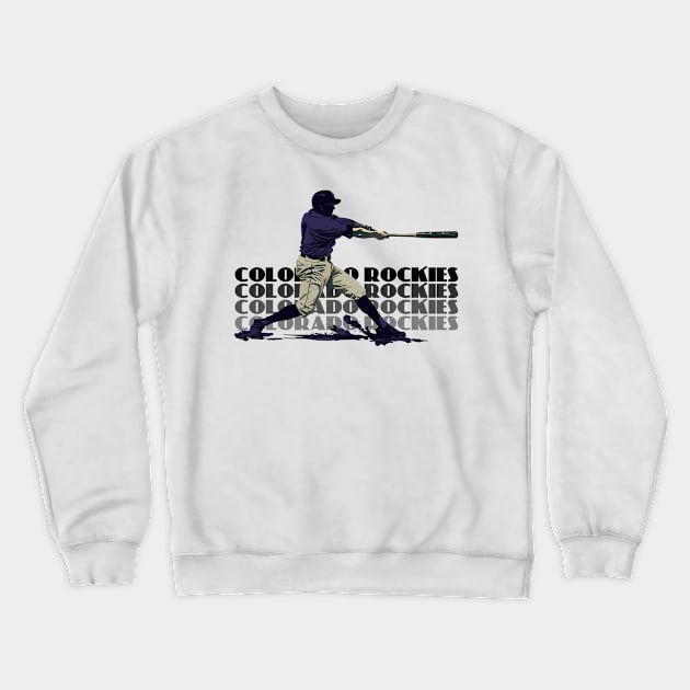 Retro Colorado Rockies Slugger Crewneck Sweatshirt by Rad Love